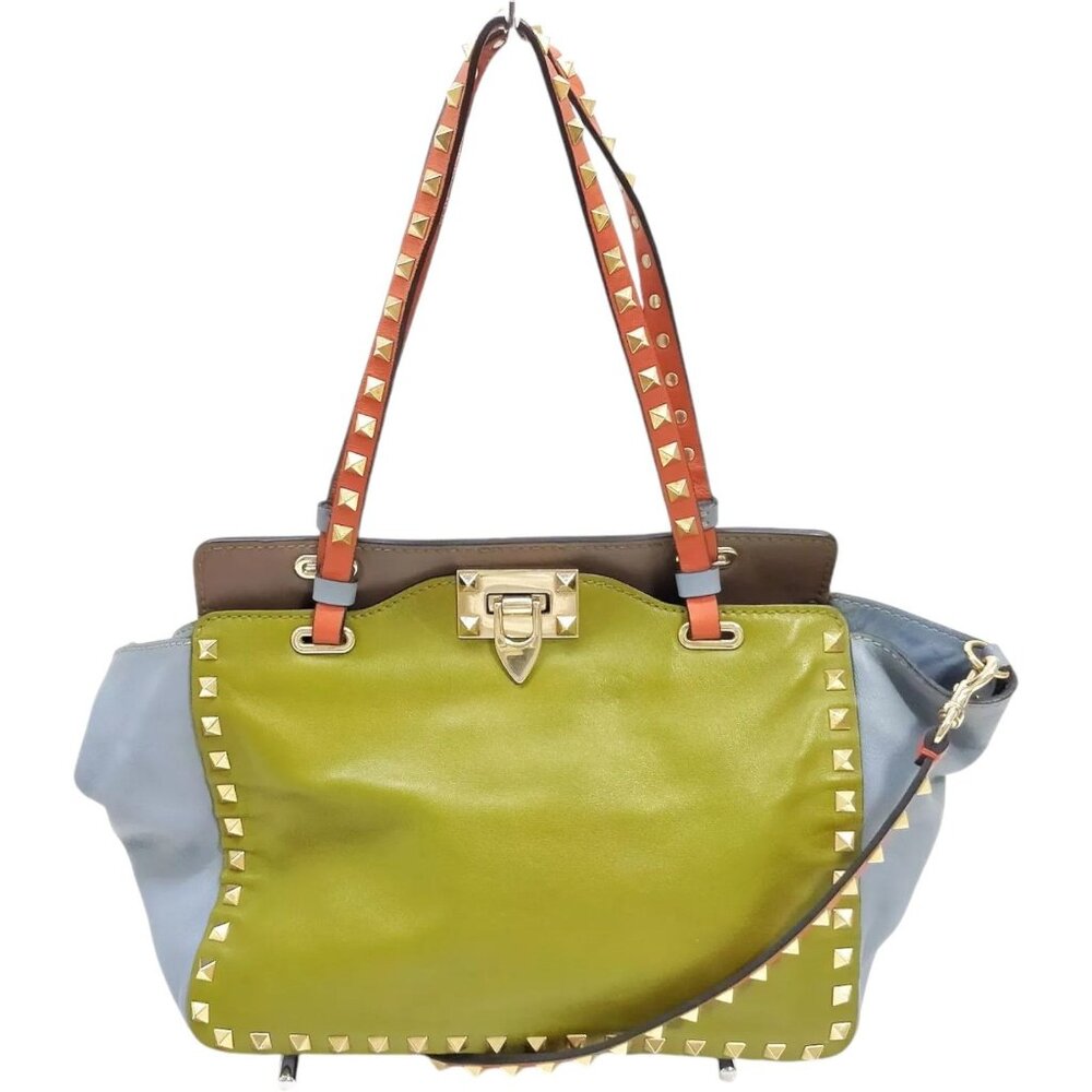 806385AT (X6) Valentino Garavani Crossbody Bag Green Leather - Picture 1 of 9